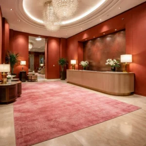 Pink Rugs in hotel Area
