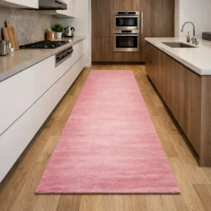 Pink Rugs in kitchen