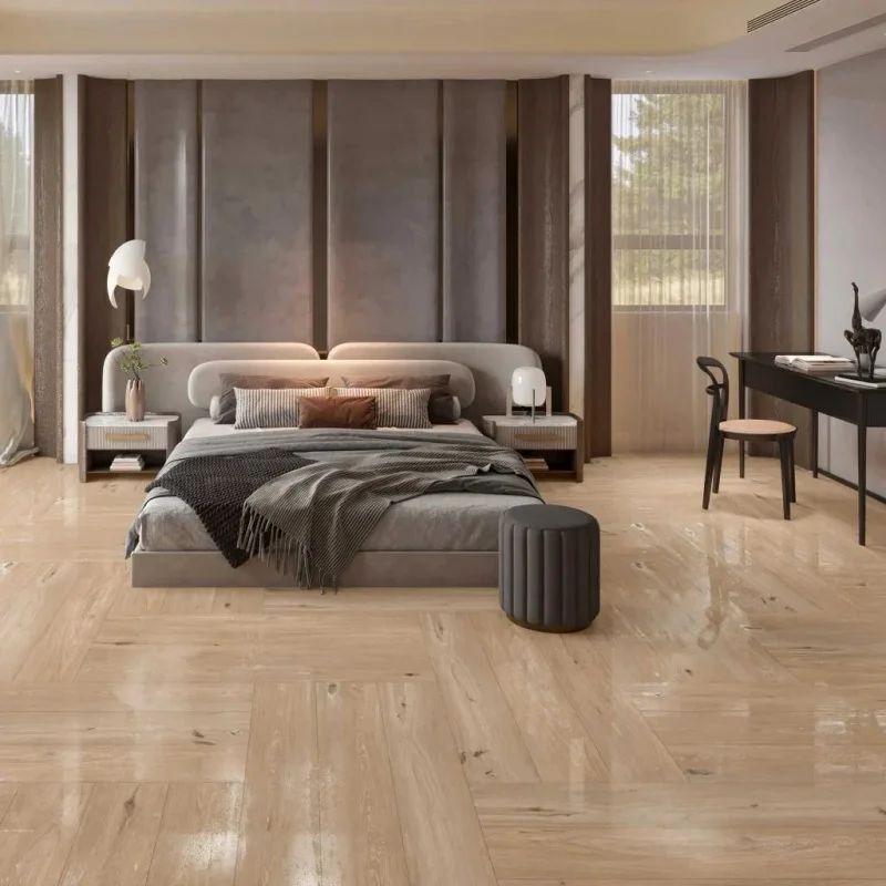 Porcelain Wood Tiles in bedroom