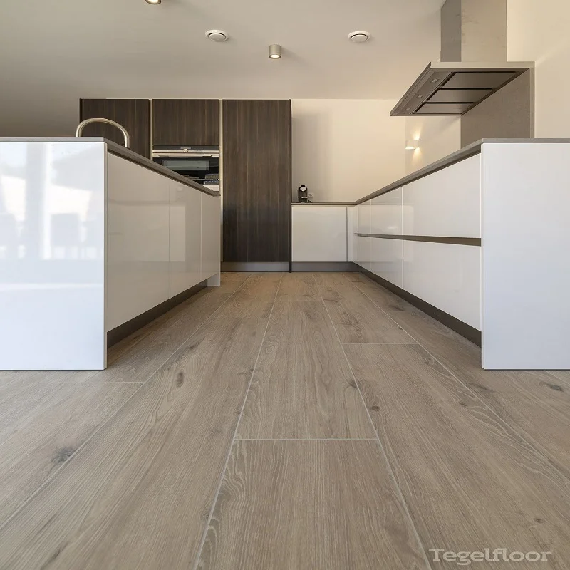 Porcelain Wood Tiles in kitchen