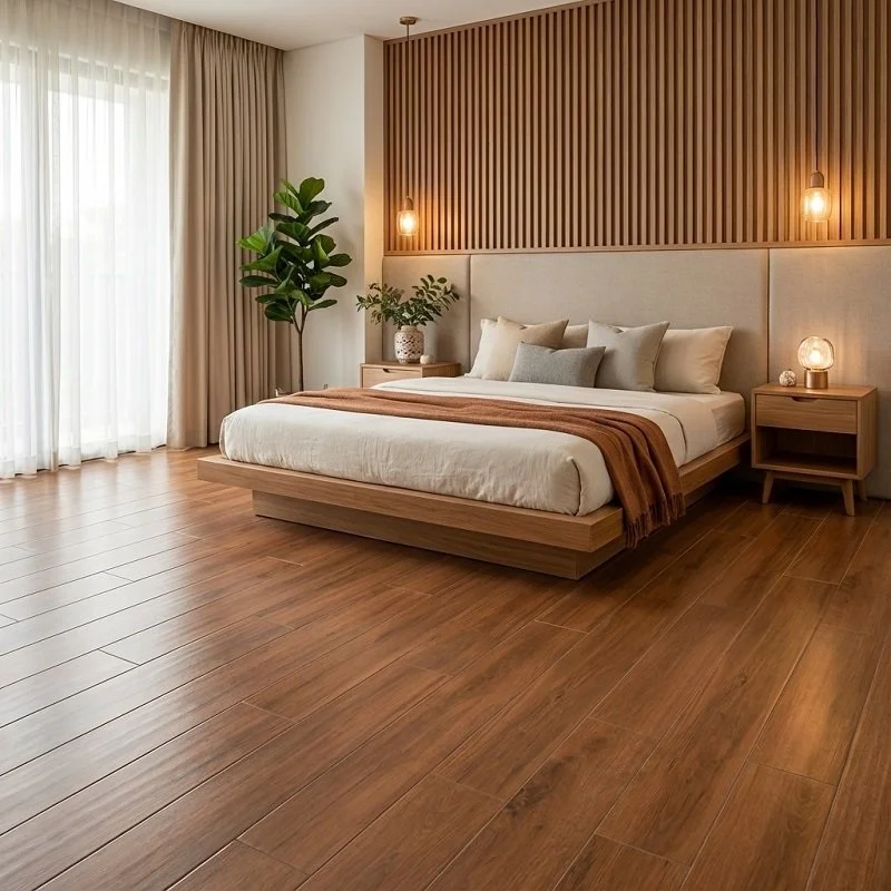 Wood Tiles in Bedroom