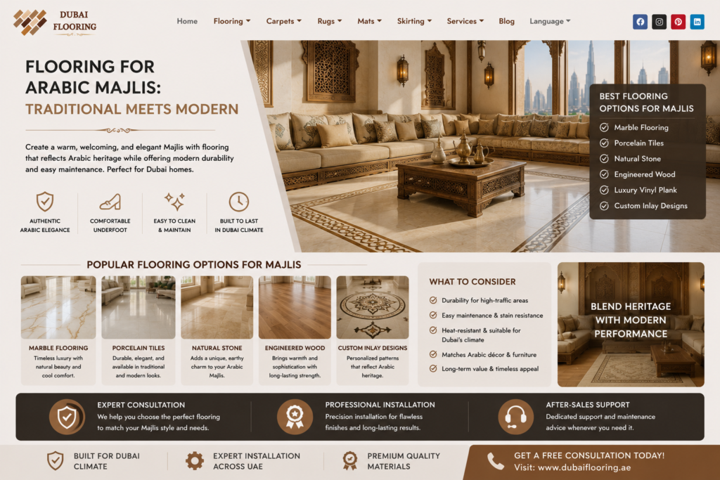 Flooring for Arabic Majlis: Traditional Meets Modern