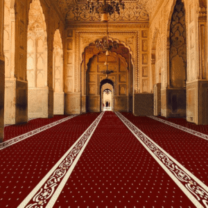 Al-Mustaqeem Maroon Masjid Carpet
