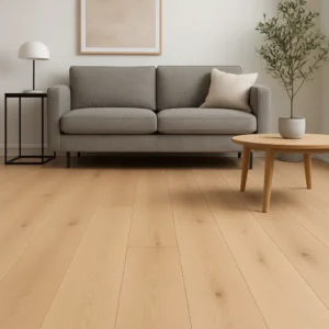 Basic 11P Wide Plank Engineered Wood Flooring in Living Room