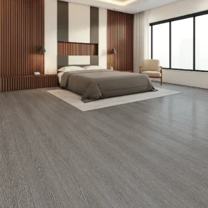 WPC Flooring Excel UKF Grey WPC Click Flooring In Bedroom