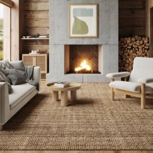 Rugs Handwoven Jute Ribbed Solid Rug