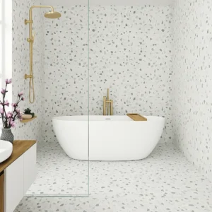 LEED Terrazzo Flooring in Bathroom