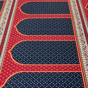 Mehrab Soft Blue/Maroon Mosque Carpet