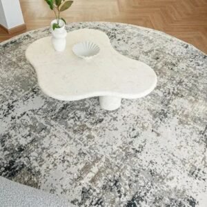 Modern Grey Distressed Carpet