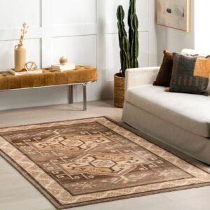 Norma Vintage Medallion Washable Rug
