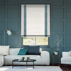 Quintessence Linen Ascott Teal Blinds
