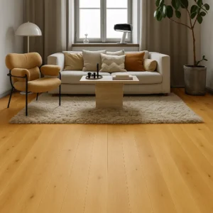 Riga Natural Engineered Wood Flooring in Living Room