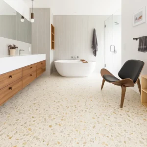 Shell Terrazzo Flooring in Bathroom