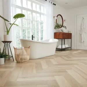 Texas White Ash Herringbone Flooring