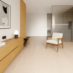 Trendtime 6 Wide Plank Engineered Wood Flooring in Living Room