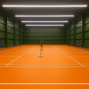 Ultrasol V5 Orange Sports Flooring Badminton Court
