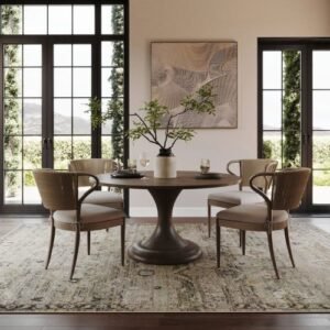 Veloura Traditional Bordered Washable Rug