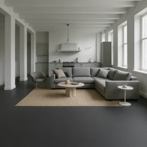 Volcanic DVF Linoleum Flooring In Living Room