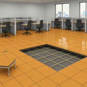 Woodcore Panels Raised Access Floors in Office