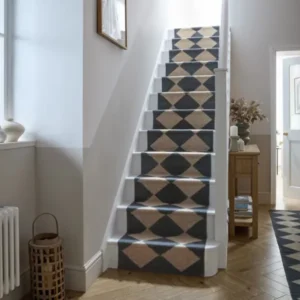 Attie Geometric Diamond Stair Carpet