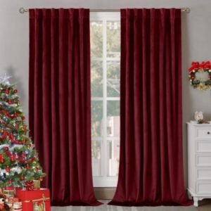 BGment Red Velvet Curtains