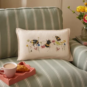 Self Leveling Bees Cotton Rectangle Cushion