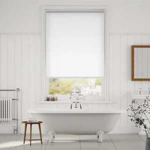 Chromium Thermal Blackout Satin White Roller Blind