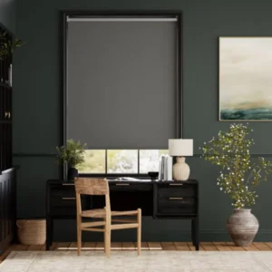 Chromium Thermal Blackout Slate Roller Blind