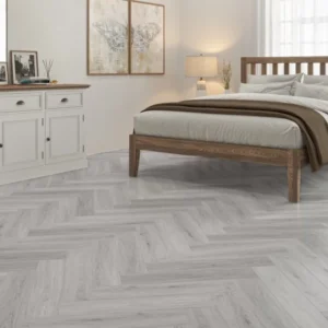 Flooring Deluxe Pewter Herringbone Click Vinyl