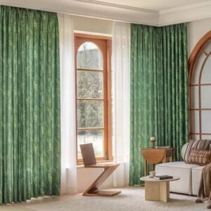 Self Leveling Designer Ginkgo Leaves Curtains