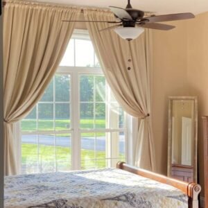 Elegant Beige Rod Pocket Curtains