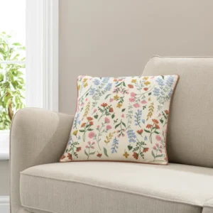 Self Leveling Embroidered Ditsy Floral Cushion