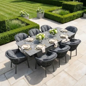 Grey Pello 8 Seat Dining Set