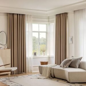 Self Leveling Herringbone Blackout Curtains