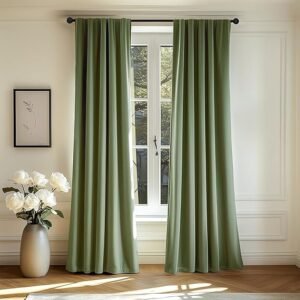 Self Leveling JINCHAN Velvet Curtains