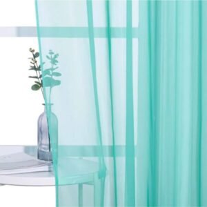Self Leveling Laguna Outdoor Waterproof Mint Green Voile Curtain