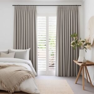 Self Leveling Light Grey Soundproof Drapes