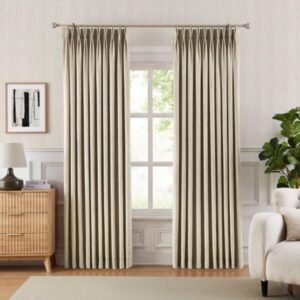 Luxury Cream Linen Look Drapes