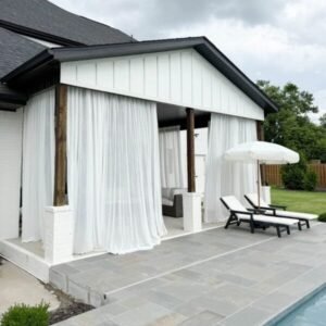 Luxury White Voile Gazebo Drapes