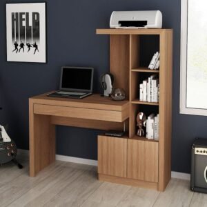 Mia Workstation Office Table Almond