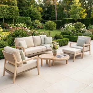 Self Leveling Noah Grey 3 Seat Sofa Set