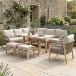 Self Leveling Quay Corner Dining Set with Armchair