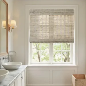 Self Leveling Ramie Bamboo Woven Shade – Almond