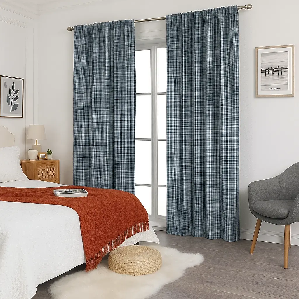 Self Leveling Risala Alcor Delph Blackout Curtains In Bedroom