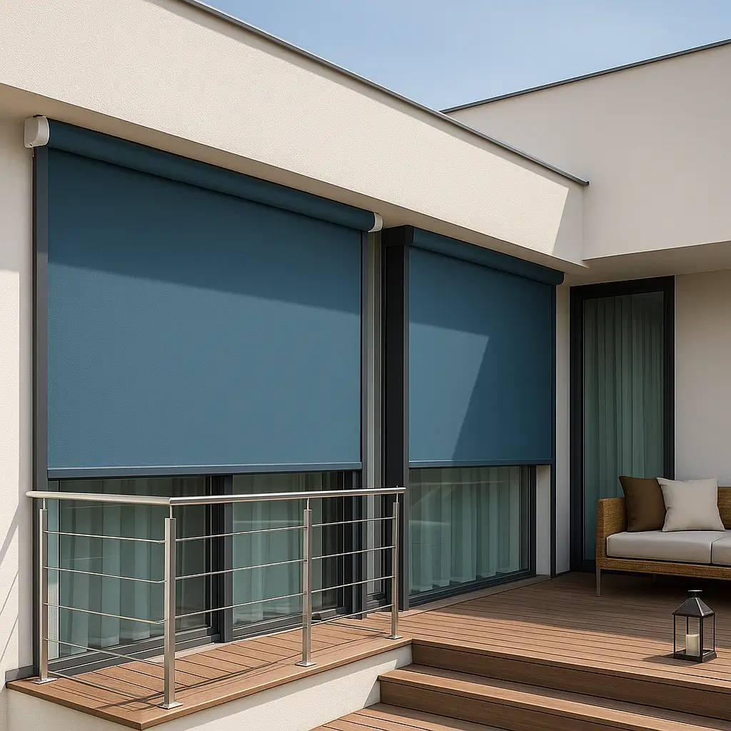 Risala Cement Outdoor Blinds In Outdoor Balcony
