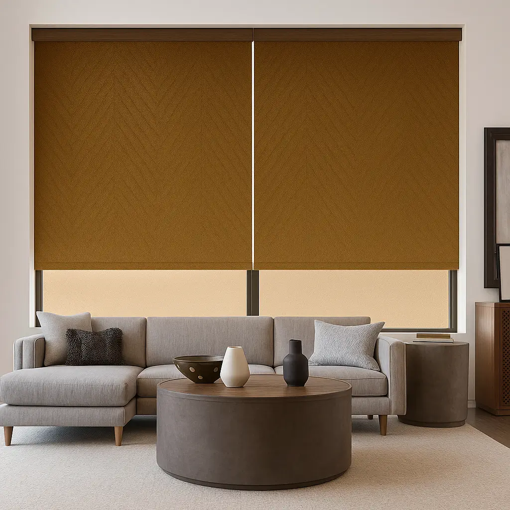 Risala Cherry Venetian Blinds In Living Room