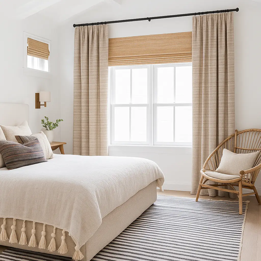 Risala Esprit Doux Sheer Curtains In Bedroom