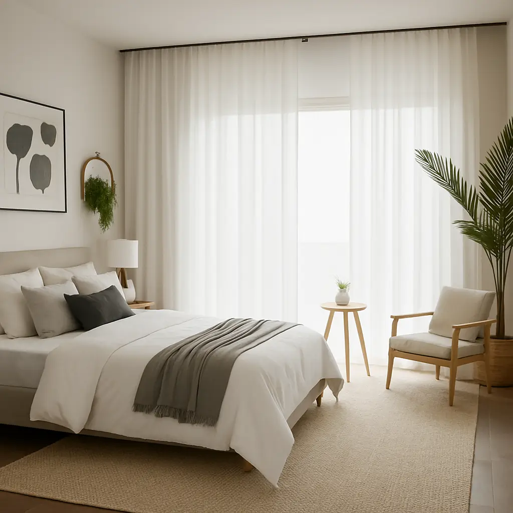 Risala Hainides Sheer Curtains In Bedroom