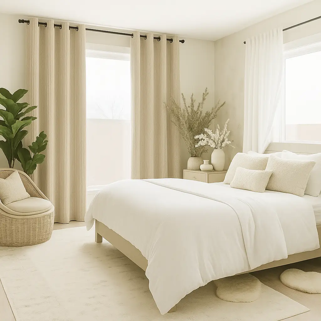 Risala Kin Sheer Curtains In Bedroom