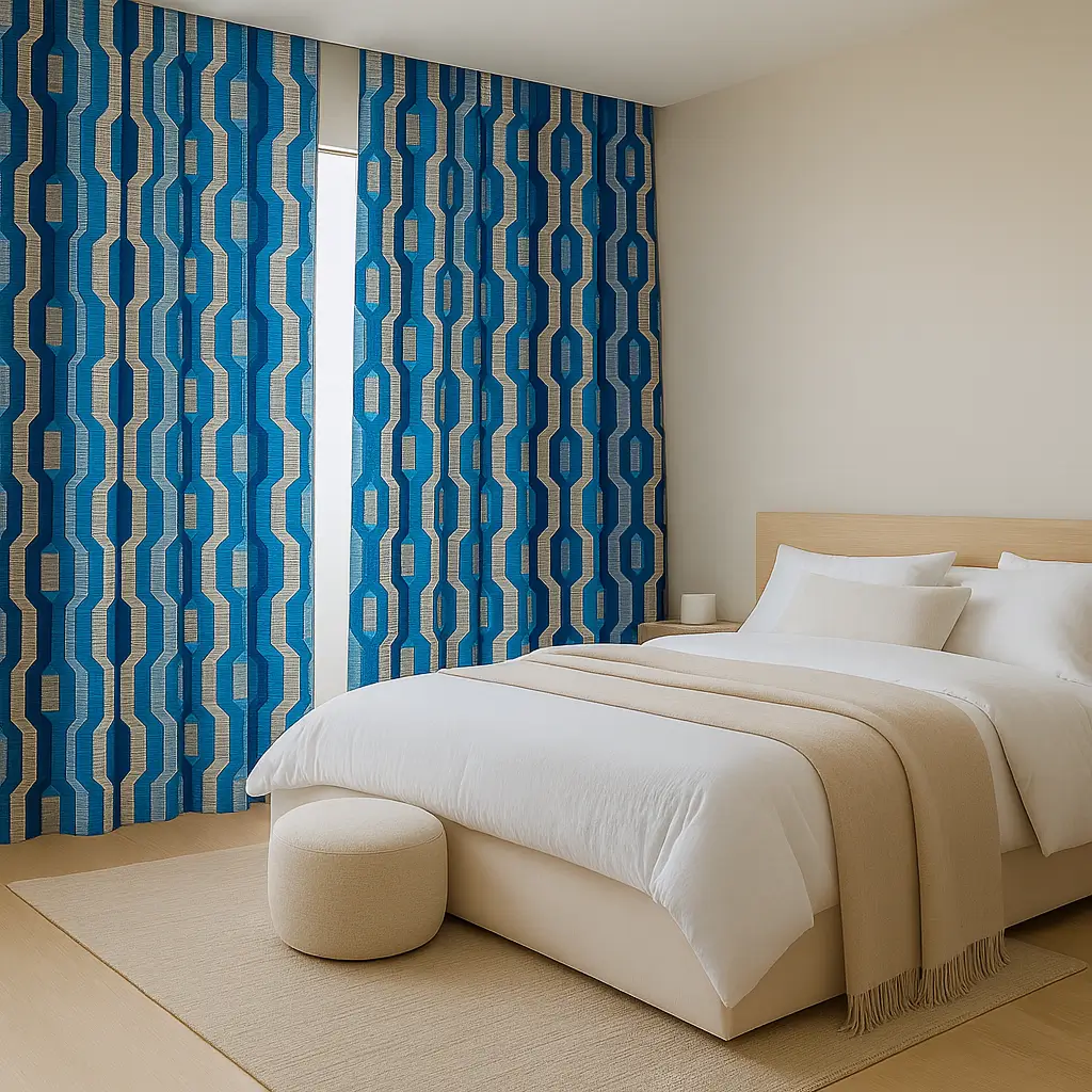 Risala Onetti Silk Curtains In Bedroom